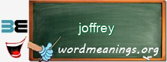 WordMeaning blackboard for joffrey